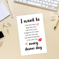 I Want To Long Distance Love Greeting Card