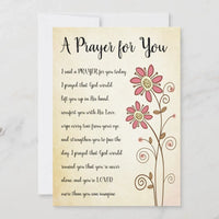 Inspiring Floral Prayer For You Greeting Card