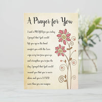 Inspiring Floral Prayer For You Greeting Card