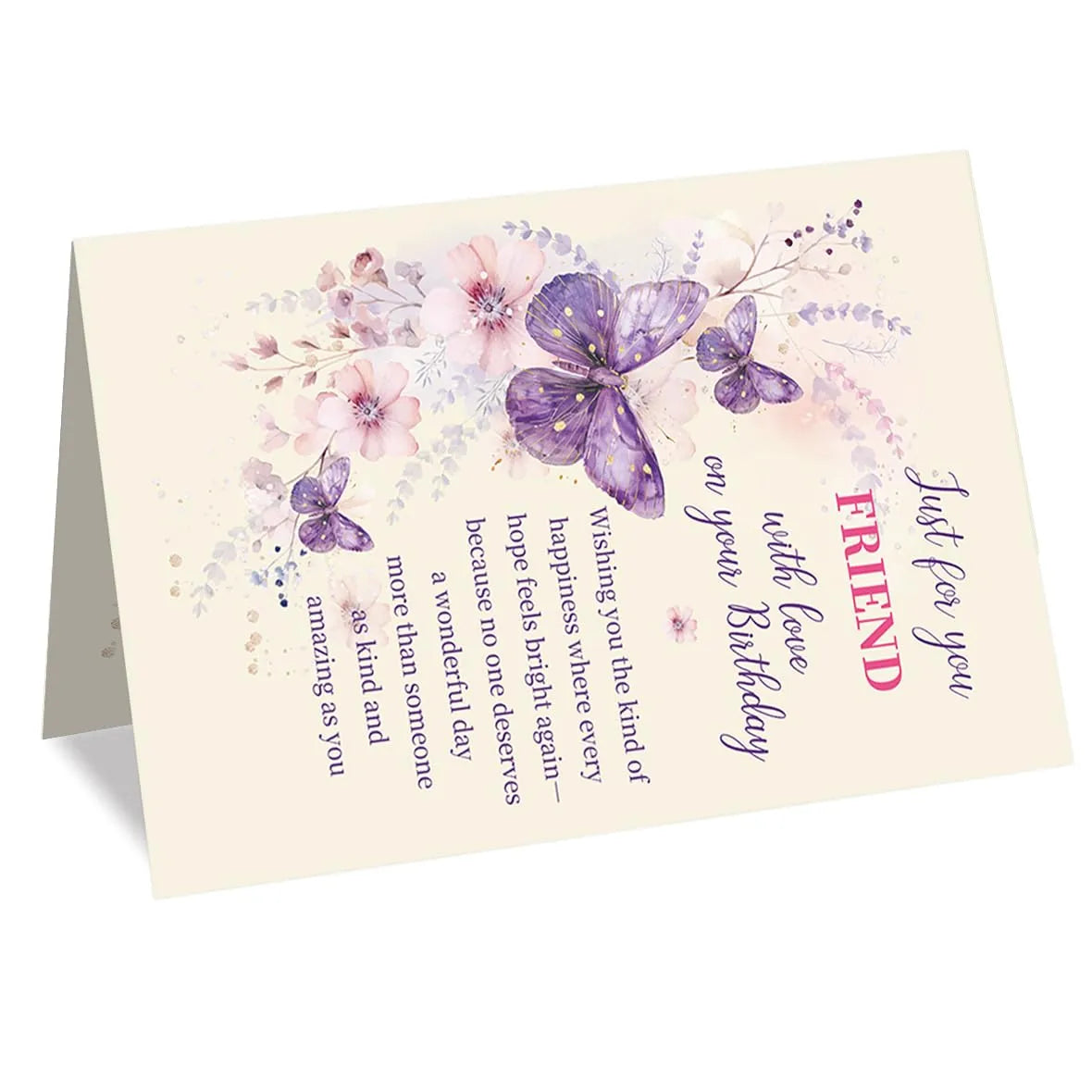 Purple Butterfly Mom Birthday Greeting Card
