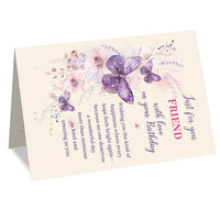 Purple Butterfly Mom Birthday Greeting Card