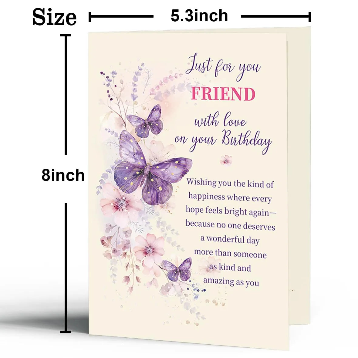 Purple Butterfly Mom Birthday Greeting Card