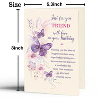 Purple Butterfly Mom Birthday Greeting Card