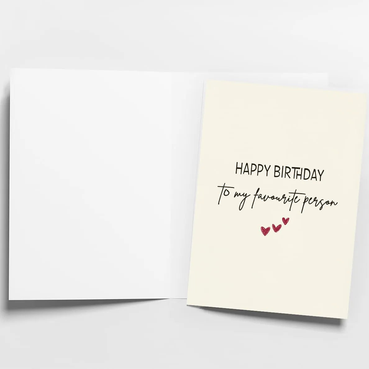Minimalist Favourite Person Birthday Greeting Card