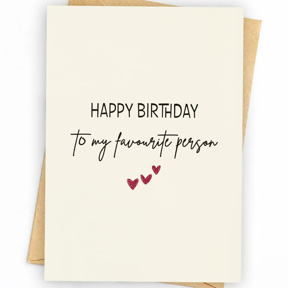 Minimalist Favourite Person Birthday Greeting Card