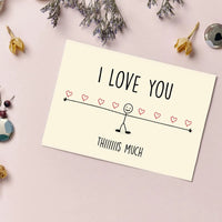 Love You This Much Stick Figure Greeting Card