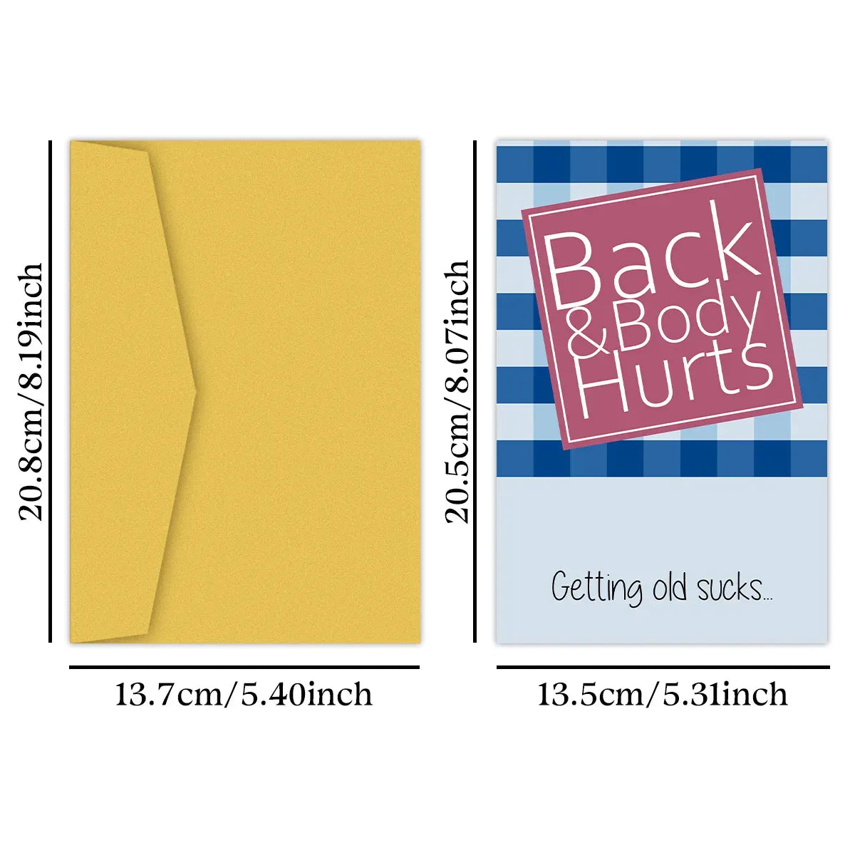 Back & Body Hurts Funny Birthday Greeting Card