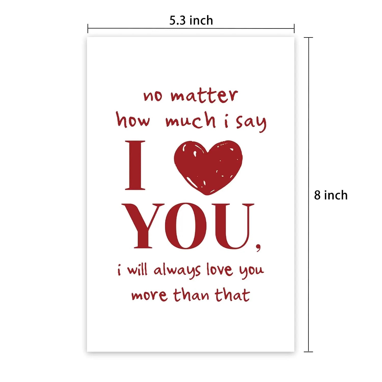 Romantic I Love You More Valentine's Day Card
