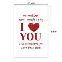 Romantic I Love You More Valentine's Day Card