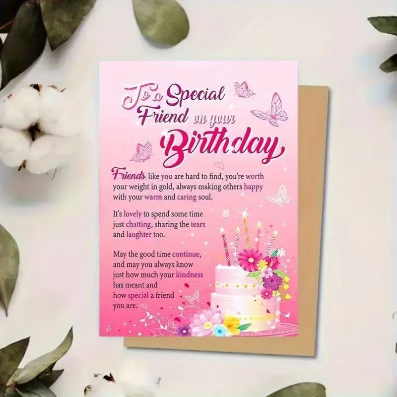 Floral Special Friend Birthday Greeting Card