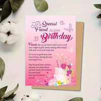 Floral Special Friend Birthday Greeting Card