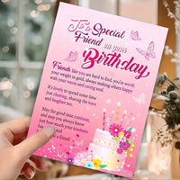 Floral Special Friend Birthday Greeting Card