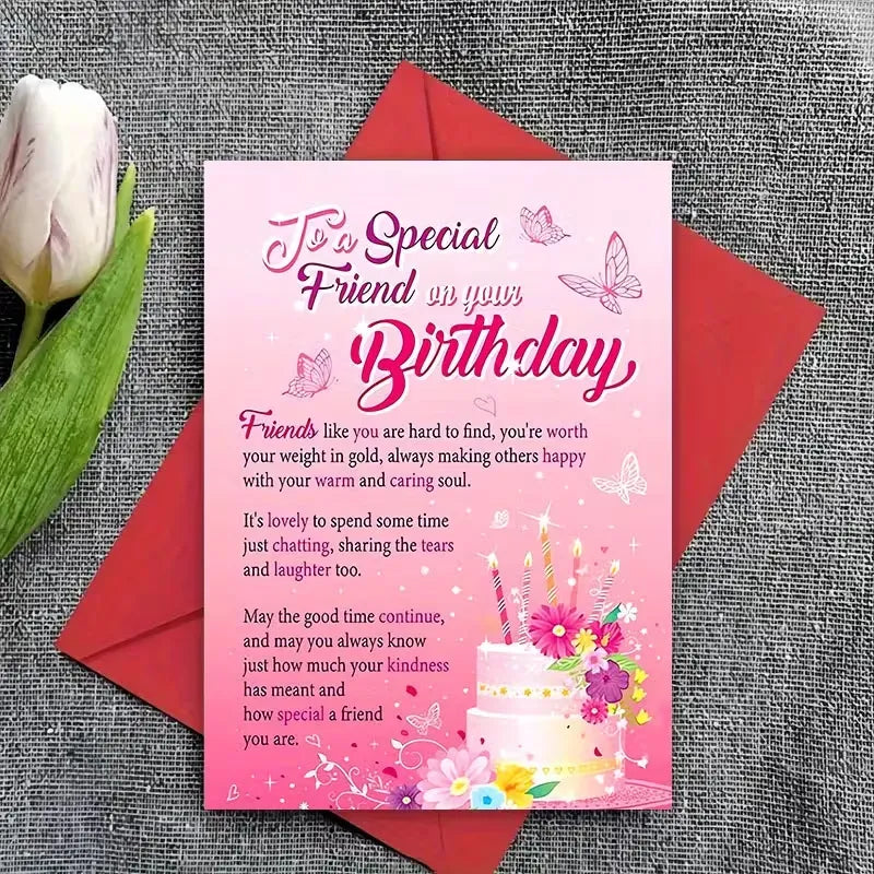 Floral Special Friend Birthday Greeting Card