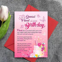 Floral Special Friend Birthday Greeting Card
