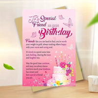 Floral Special Friend Birthday Greeting Card