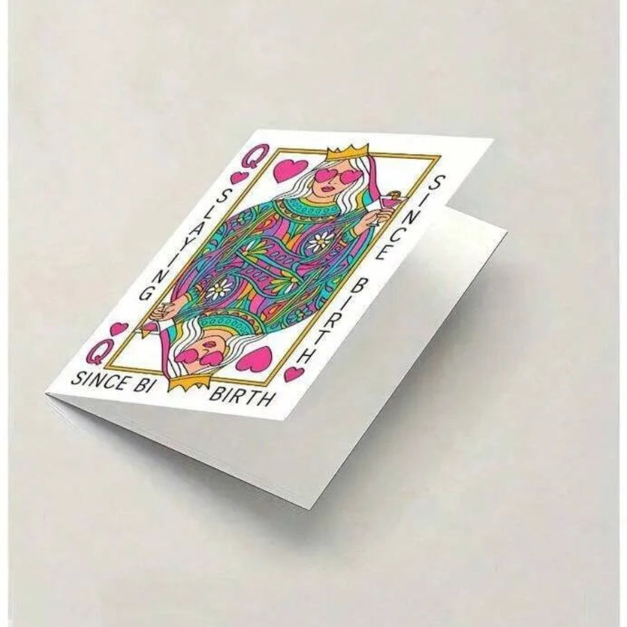 Slaying Since Birth Queen Card Greeting