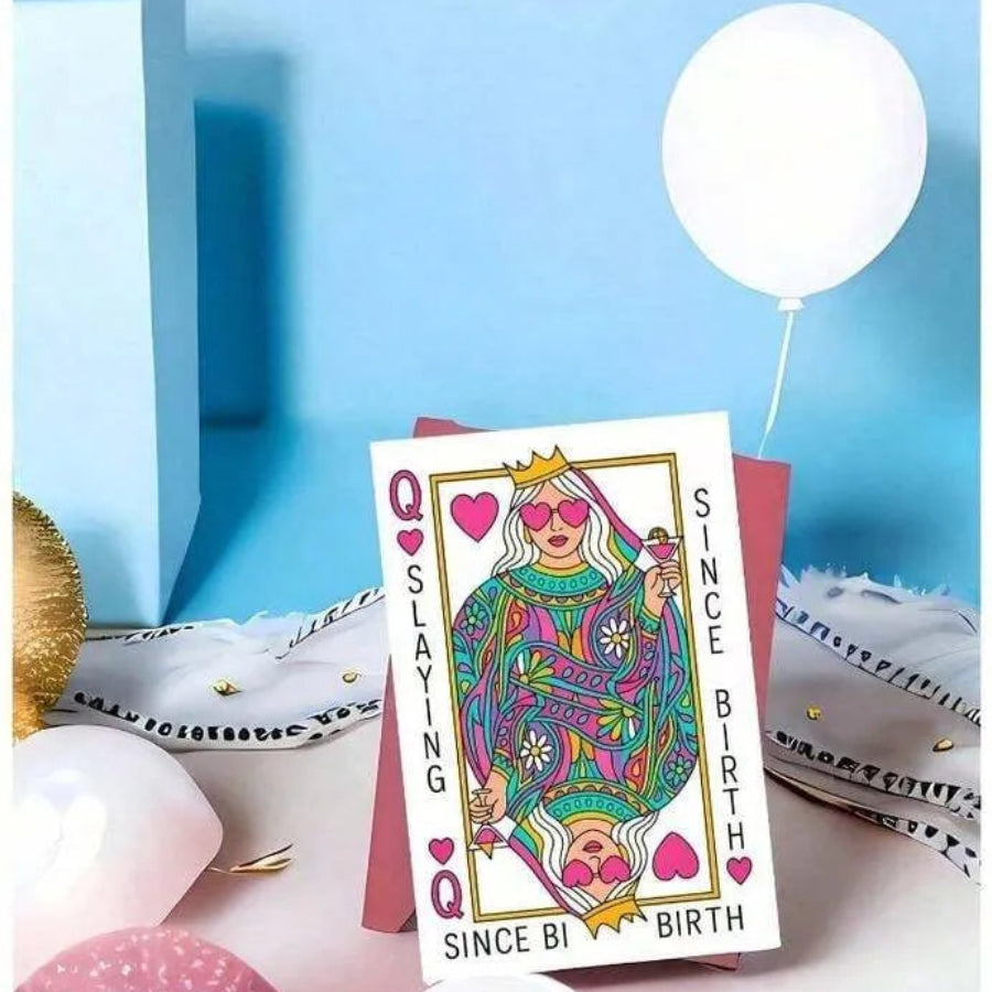 Slaying Since Birth Queen Card Greeting