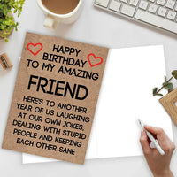 Laughing At Our Own Jokes Birthday Greeting Card