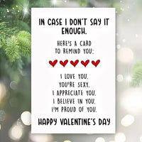 In Case I Don't Say It Enough Greeting Card
