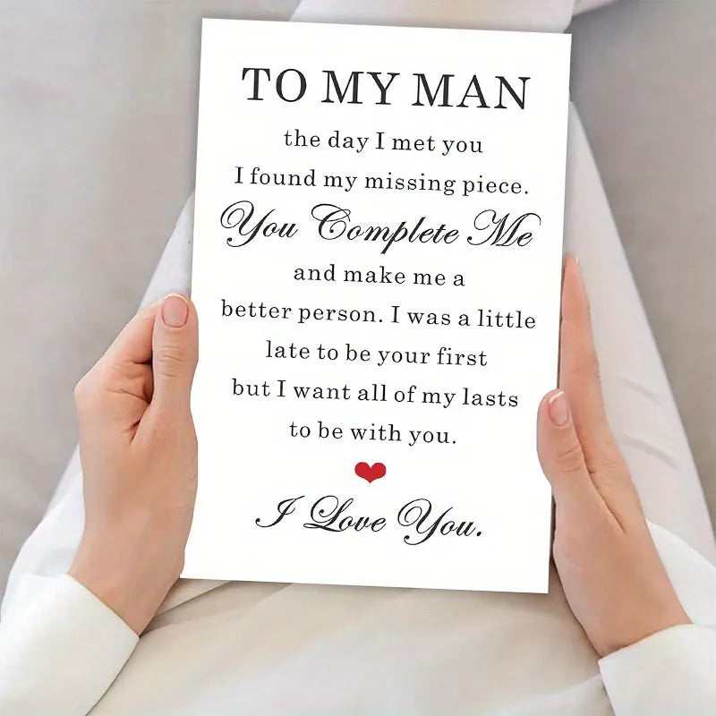 To My Man Romantic Greeting Card