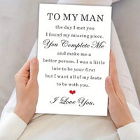 To My Man Romantic Greeting Card