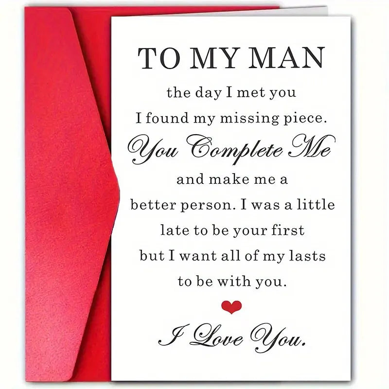To My Man Romantic Greeting Card