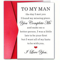 To My Man Romantic Greeting Card