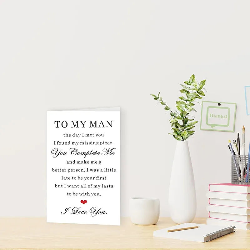 To My Man Romantic Greeting Card