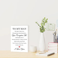 To My Man Romantic Greeting Card