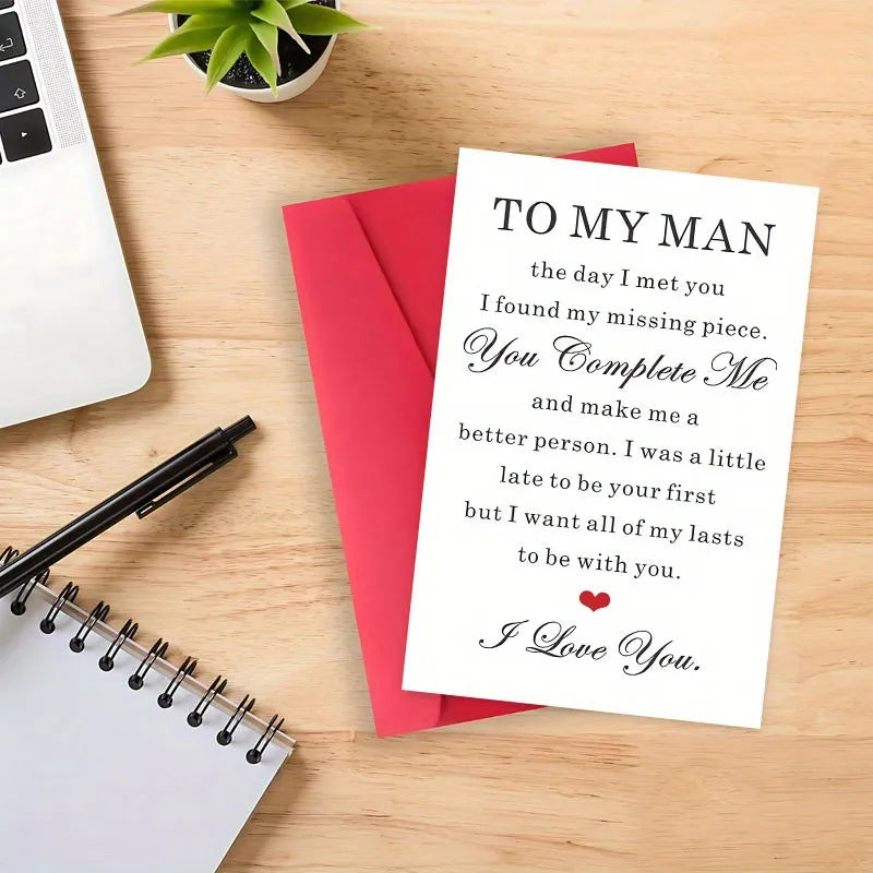 To My Man Romantic Greeting Card
