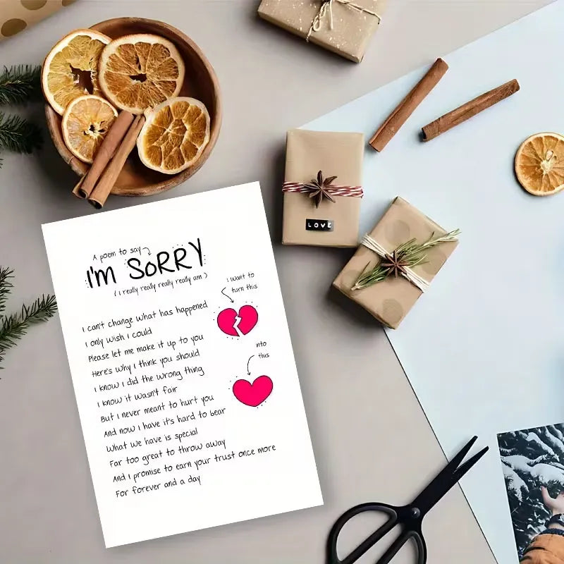 Honest Apology Poem Romantic Card