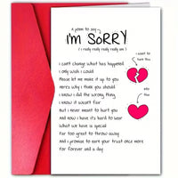 Honest Apology Poem Romantic Card