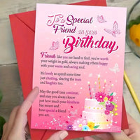 Floral Cake Special Friend Birthday Card