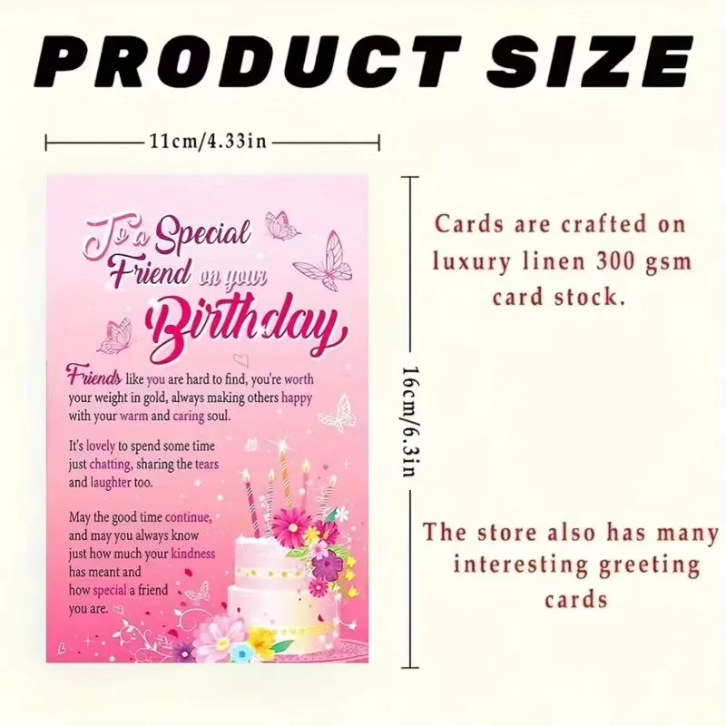 Floral Cake Special Friend Birthday Card