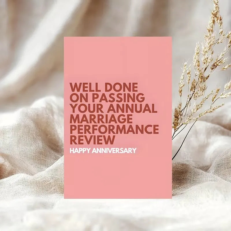 Marriage Performance Review Anniversary Card