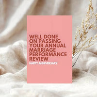 Marriage Performance Review Anniversary Card
