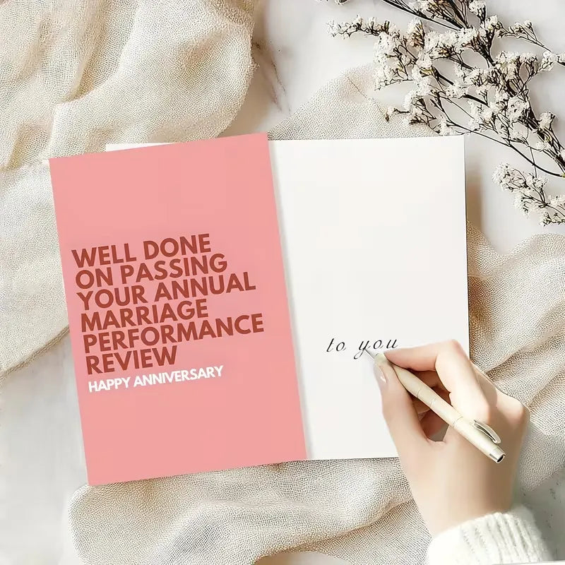Marriage Performance Review Anniversary Card