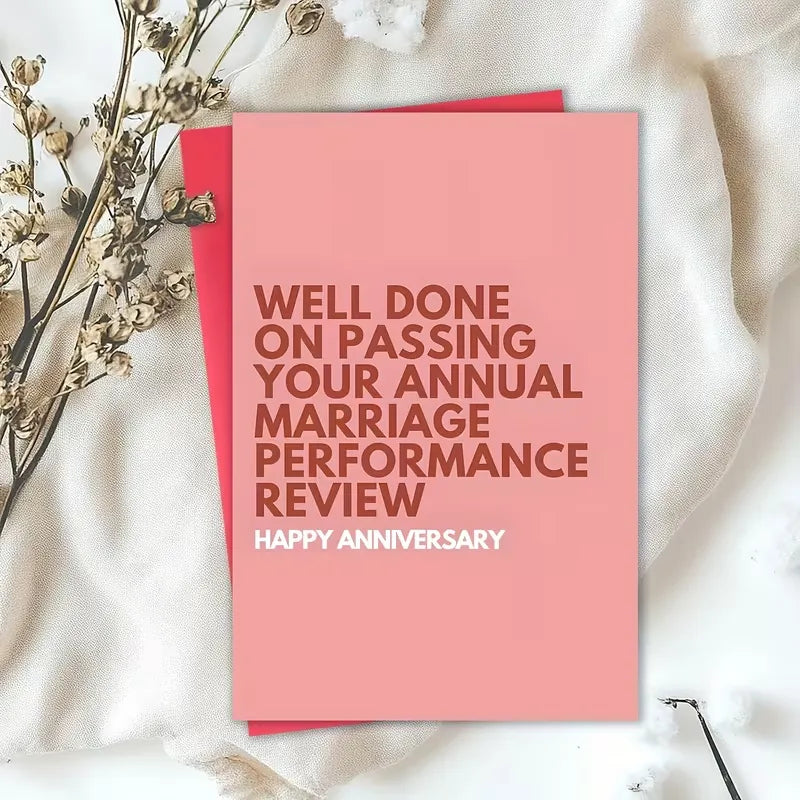 Marriage Performance Review Anniversary Card
