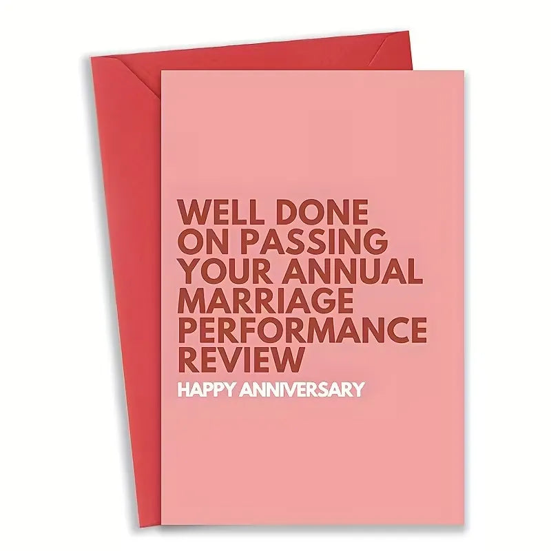 Marriage Performance Review Anniversary Card
