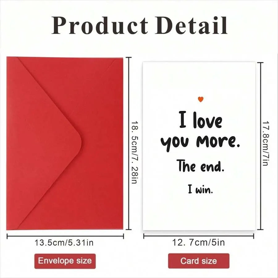 Playful I Love You More Romantic Card