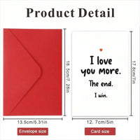 Playful I Love You More Romantic Card