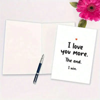 Playful I Love You More Romantic Card
