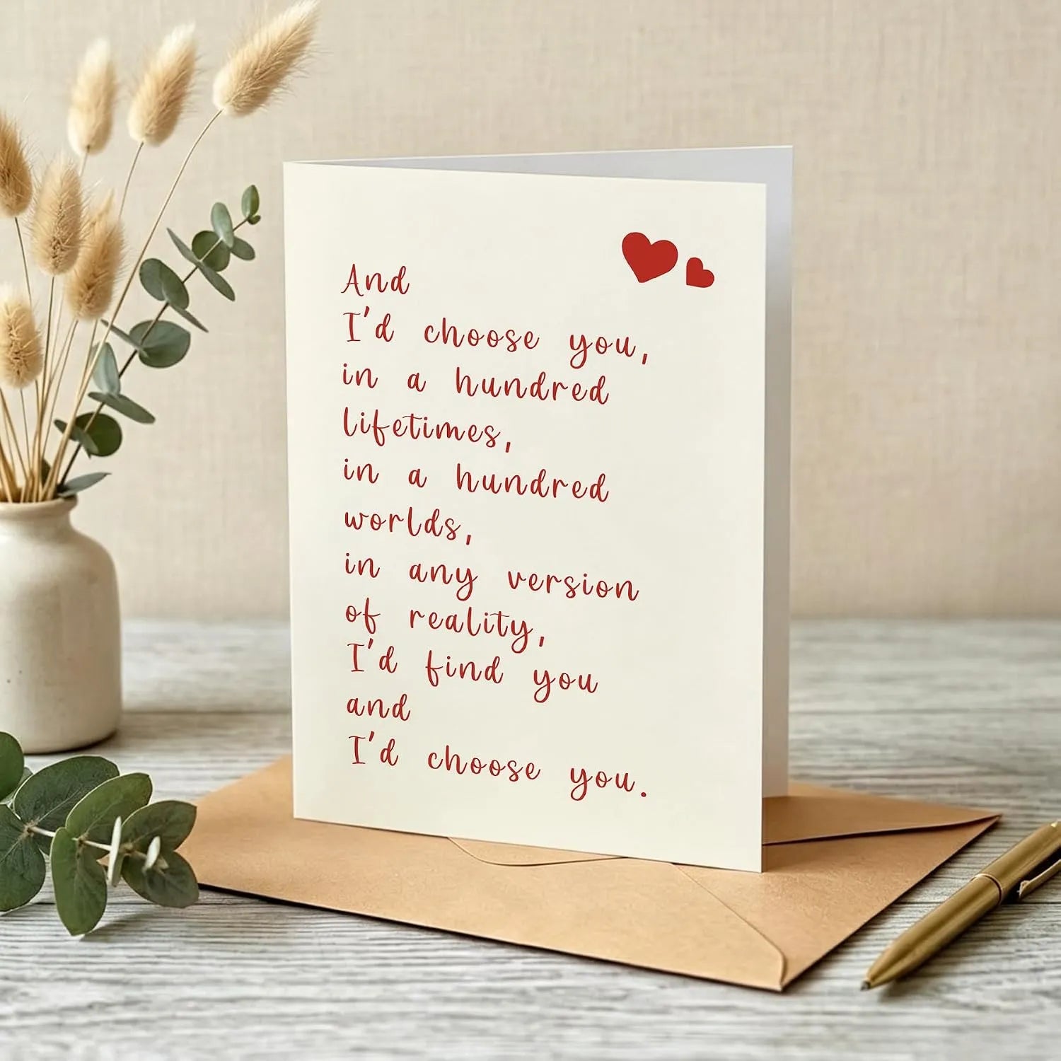 I'd Choose You Lifetime Romantic Greeting Card