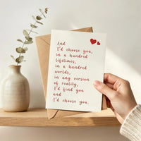 I'd Choose You Lifetime Romantic Greeting Card