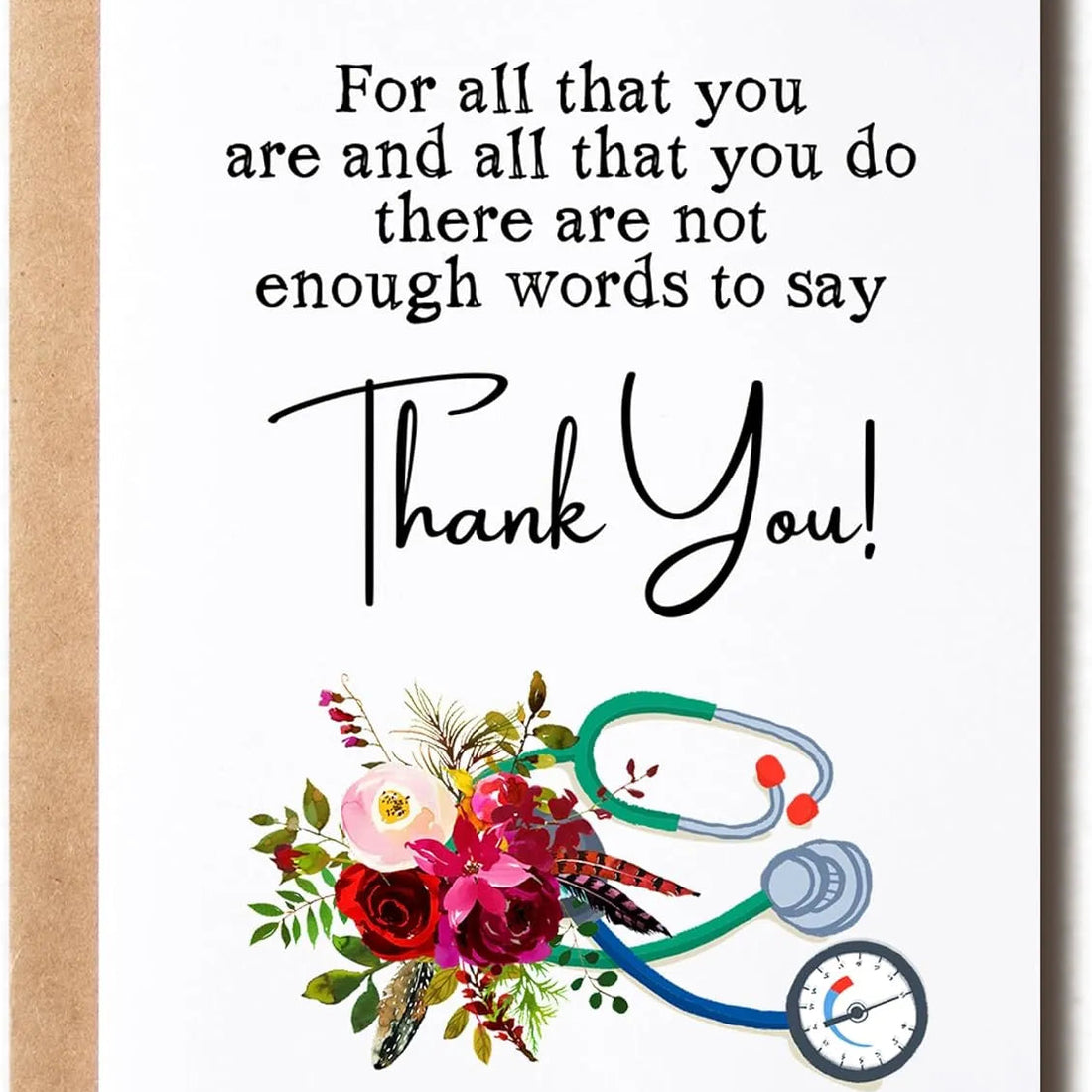 Floral Thank You Greeting Card