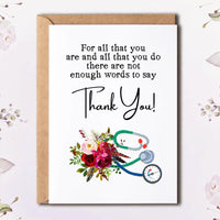 Floral Thank You Greeting Card