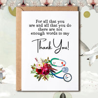 Floral Thank You Greeting Card
