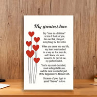 My Greatest Love Poem Greeting Card