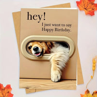 Pop-Out 3D Dog Flap Birthday Card