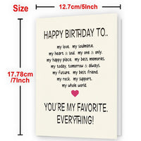 Favorite Everything Birthday Greeting Card